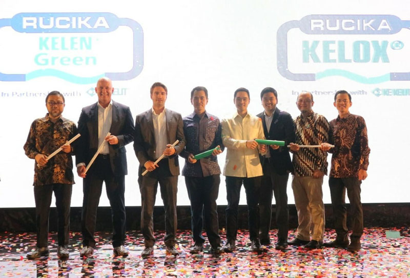 Acara peluncuran produk terbaru dengan Rucika dengan merek Rucika Kelen Green dan Rucika Kelox di Ballroom Hotel Double Tree Cikini, Jakarta, beberapa waktu lalu. (PT WAHANA DUTA JAYA RUCIKA FOR RIAUPOS.CO)